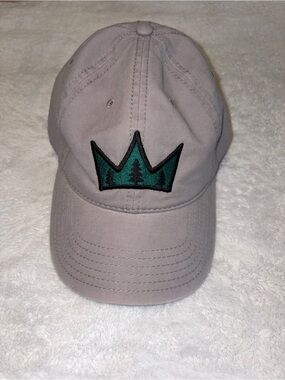 OTTO Gray Unisex Cap with Green Crown Patch